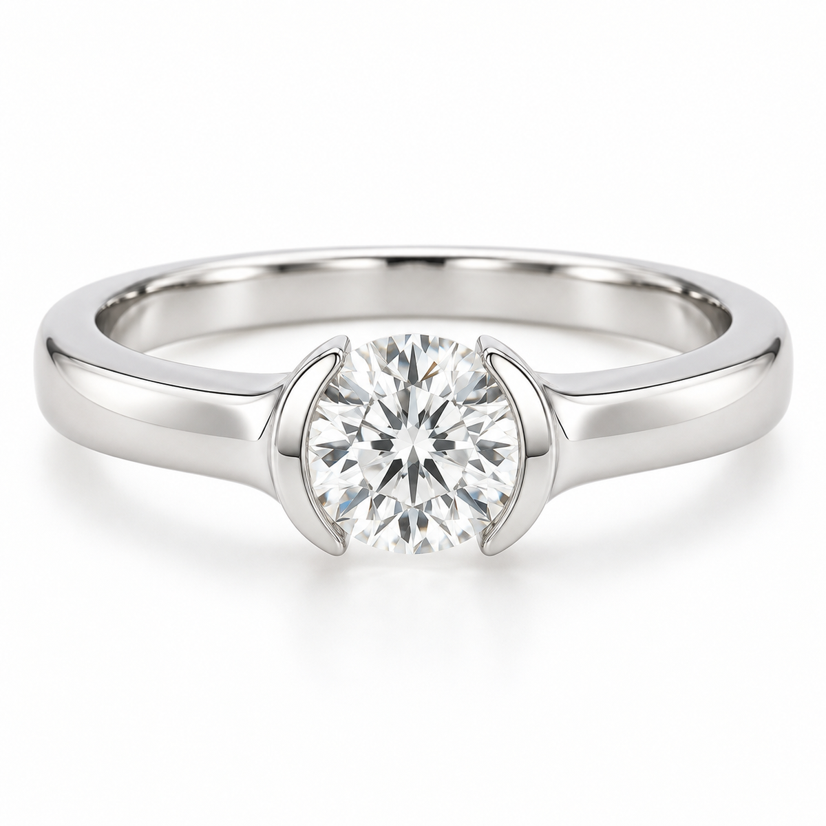 Solenne Round Half-Bezel — front view