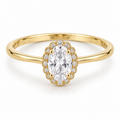 Thalia Oval Scallop Halo — front view